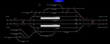 Albertirsa állomás helyszínrajza (T2 Helyszínrajzi kép)