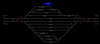 Ludas állomás helyszínrajza (T2 Helyszínrajzi kép)