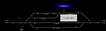 Balástya állomás helyszínrajza (T2 Helyszínrajzi kép)