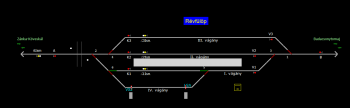 Révfülöp állomás helyszínrajza (T2 Helyszínrajzi kép)