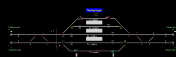 Tápiógyörgye állomás helyszínrajza (T2 Helyszínrajzi kép)