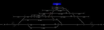 Tarcal állomás helyszínrajza (T2 Helyszínrajzi kép)