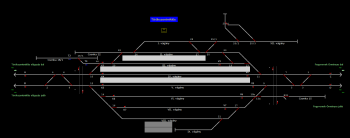 Törökszentmiklós állomás helyszínrajza (T2 Helyszínrajzi kép)