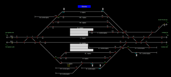 Bicske állomás helyszínrajza (T2 Helyszínrajzi kép)