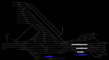 Komárom-Rendező állomás helyszínrajza (T2 Helyszínrajzi kép)