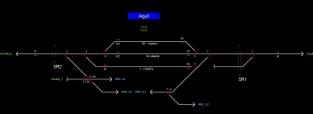 Algyő állomás helyszínrajza (T2 Helyszínrajzi kép)