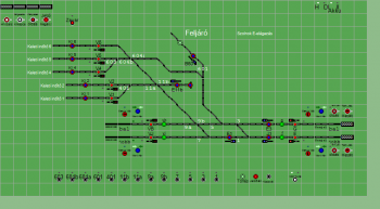 Szolnok keleti indító - E elágazás -D55 (T2 Biztber kép)
