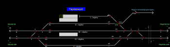 Tápiószecső állomás helyszínrajza (T2 Helyszínrajzi kép)