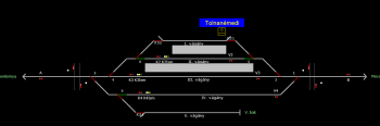 Tolnanémedi állomás helyszínrajza (T2 Helyszínrajzi kép)