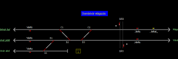 Dombóvár elágazás állomás helyszínrajza (T2 Helyszínrajzi kép)