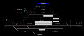 Szentlőrinc állomás helyszínrajza (T2 Helyszínrajzi kép)