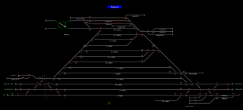 Szerencs állomás helyszínrajza (T2 Helyszínrajzi kép)