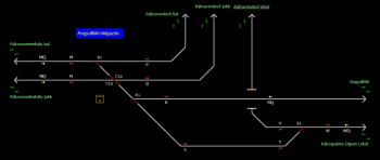 Angyalföld elágazás állomás helyszínrajz (T2 Helyszínrajzi kép)