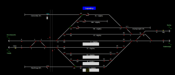 Lepsény állomás helyszínrajza (T2 Helyszínrajzi kép)