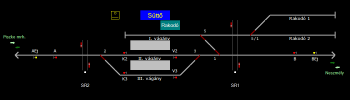 Süttő állomás helyszínrajza (T2 Helyszínrajzi kép)