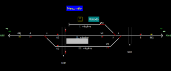 Neszmély állomás helyszínrajza (T2 Helyszínrajzi kép)