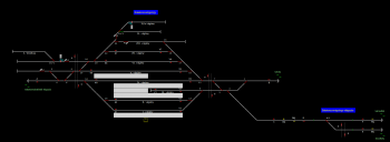 Balatonszentgyörgy állomás helyszínrajza (T2 Helyszínrajzi kép)