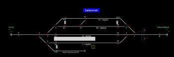 Zalakomár állomás helyszínrajza (T2 Helyszínrajzi kép)