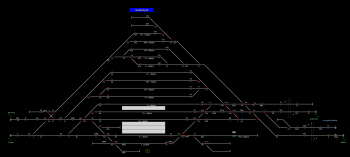 Gyékényes állomás helyszínrajza (T2 Helyszínrajzi kép)