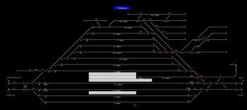 Tatabánya állomás helyszínrajza (T2 Helyszínrajzi kép)