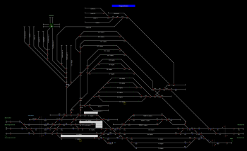 Hegyeshalom állomás helyszínrajza (T2 Helyszínrajzi kép)