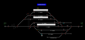 Balatonfüred állomás helyszínrajza (T2 Helyszínrajzi kép)