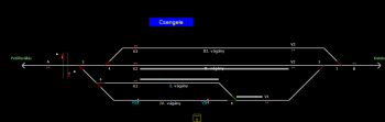Csengele állomás helyszínrajza (T2 Helyszínrajzi kép)