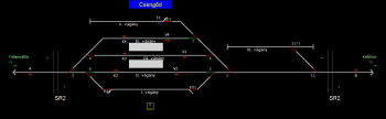 Csengőd állomás helyszínrajza (T2 Helyszínrajzi kép)