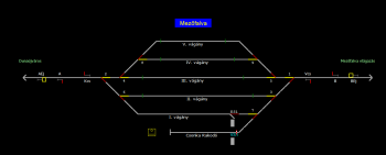 Mezőfalva állomás helyszínrajza (T2 Helyszínrajzi kép)